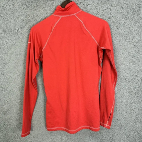 Nike sweatshirt womens large red‎ 1/2 zip dri fit pro swoosh logo gym athleisure - Picture 10 of 10